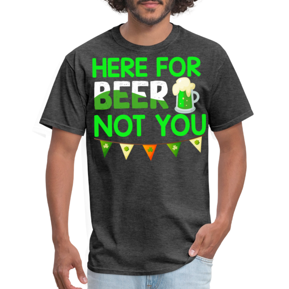 Funny St Patrick’s Day Beer T-shirt - heather black