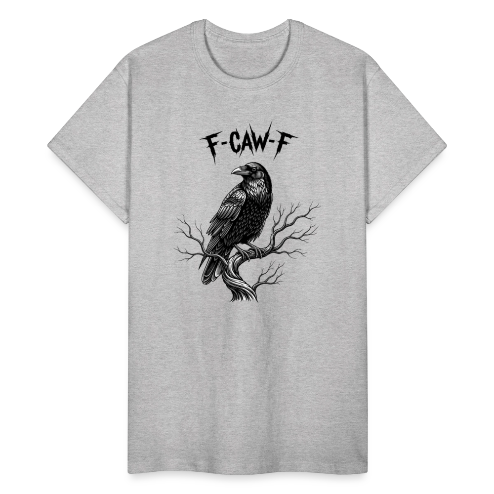 F-Caw-F Funny Black Crow For Bird Lover T-Shirt - heather gray