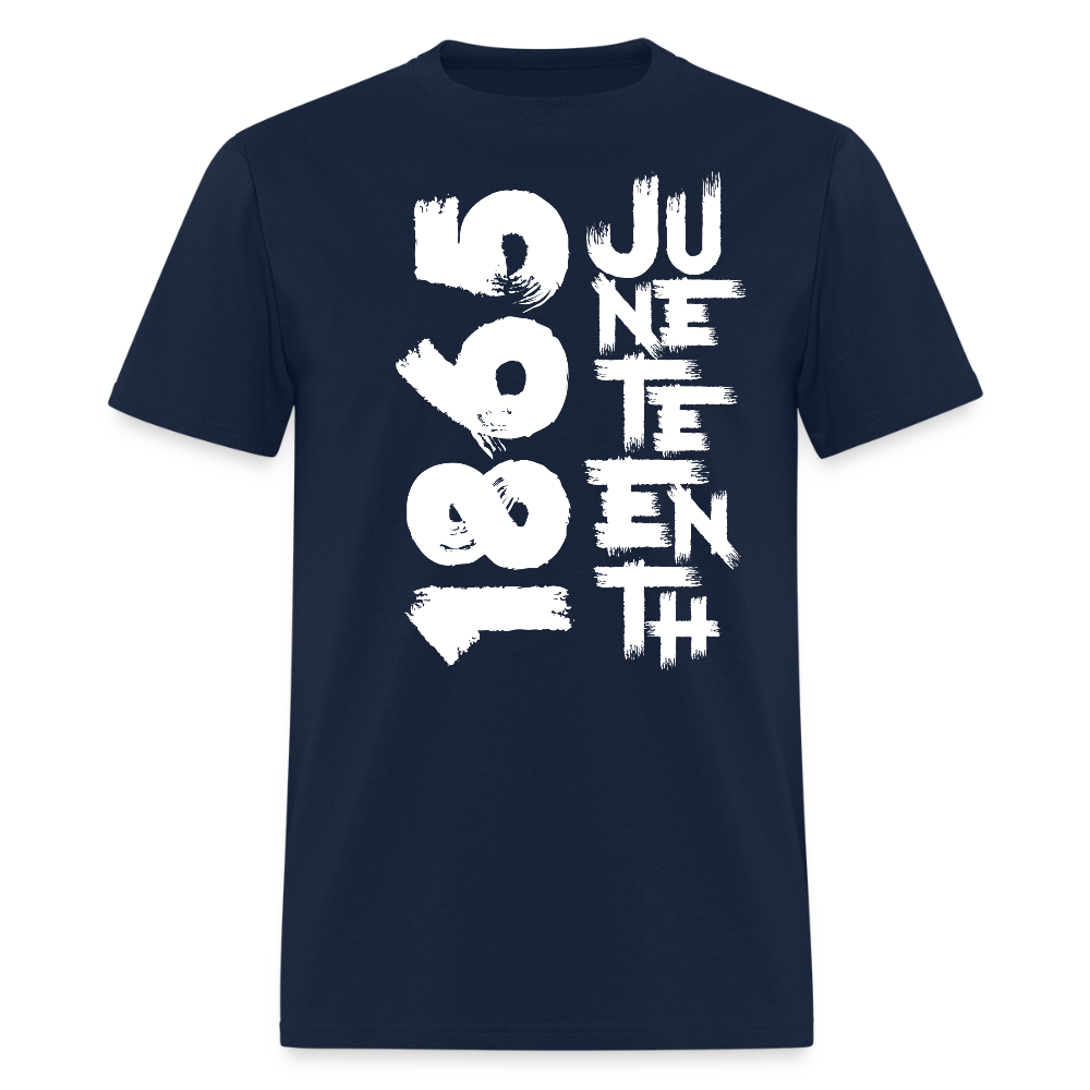 Distressed Juneteenth 1865 T-Shirt - navy