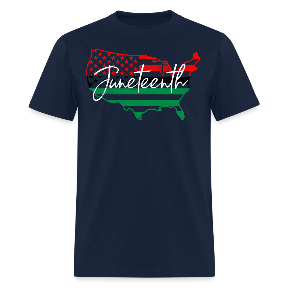 Pan African Flag Juneteenth T-Shirt - navy