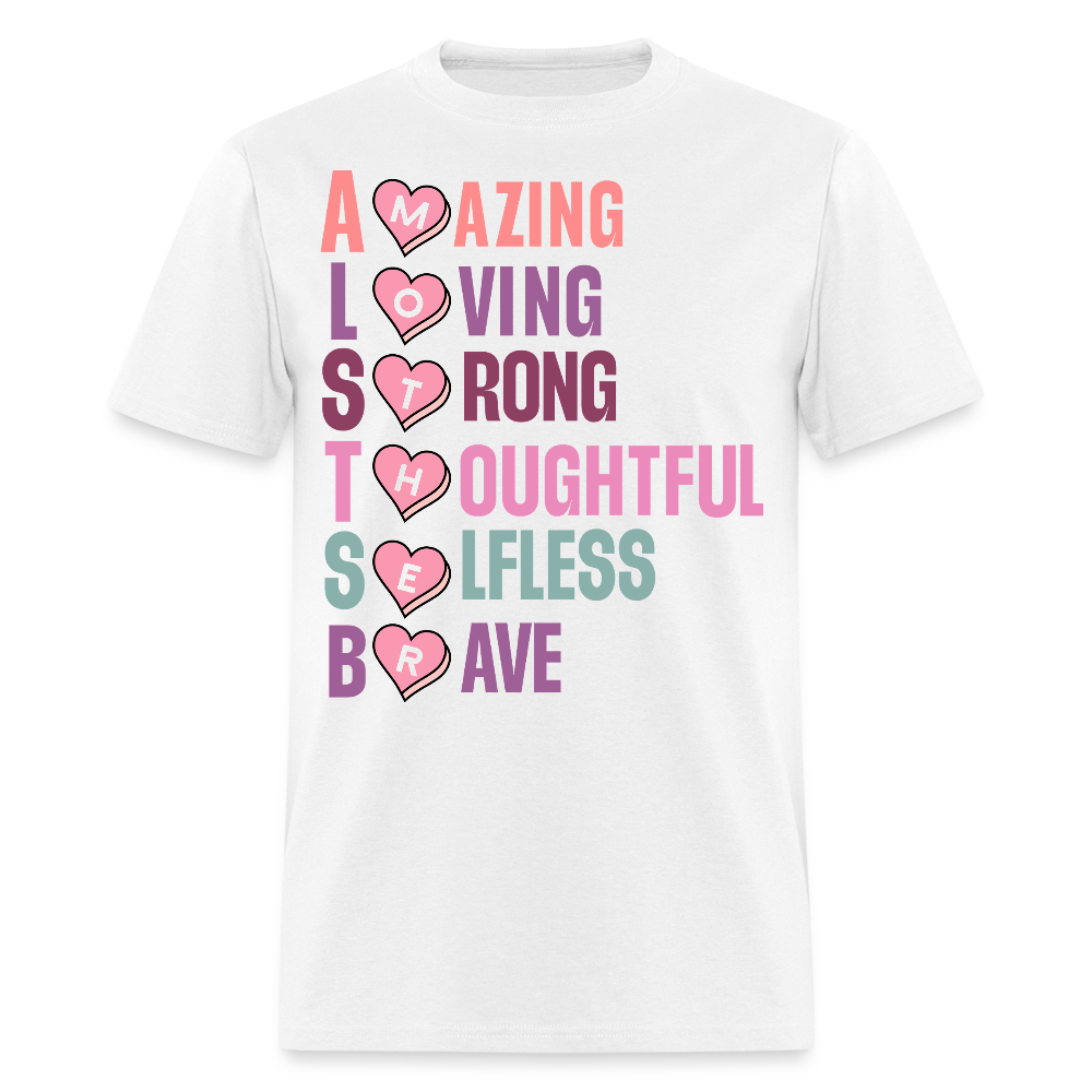 Mother Acronym Tee With Heartfelt Words T-shirt - white