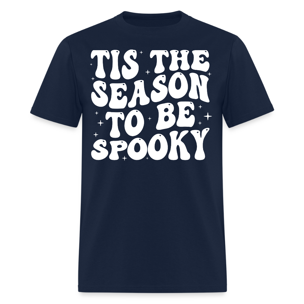 Tis the Season to Be Spooky Cute Halloween T-Shirt - navy