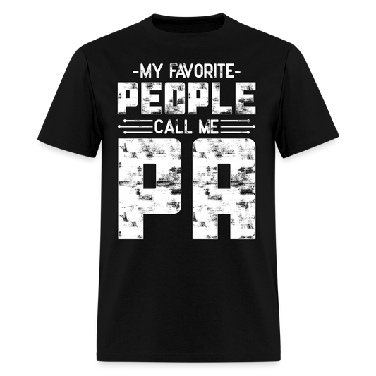 My Favorite People Call Me Pa Tee Grandpa Nickname T-shirt - black
