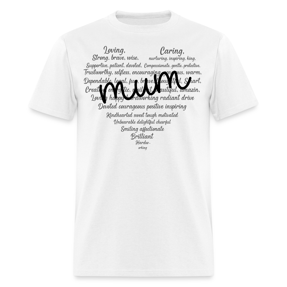 Mother's Day Tee With Loving Words T-shirt - white