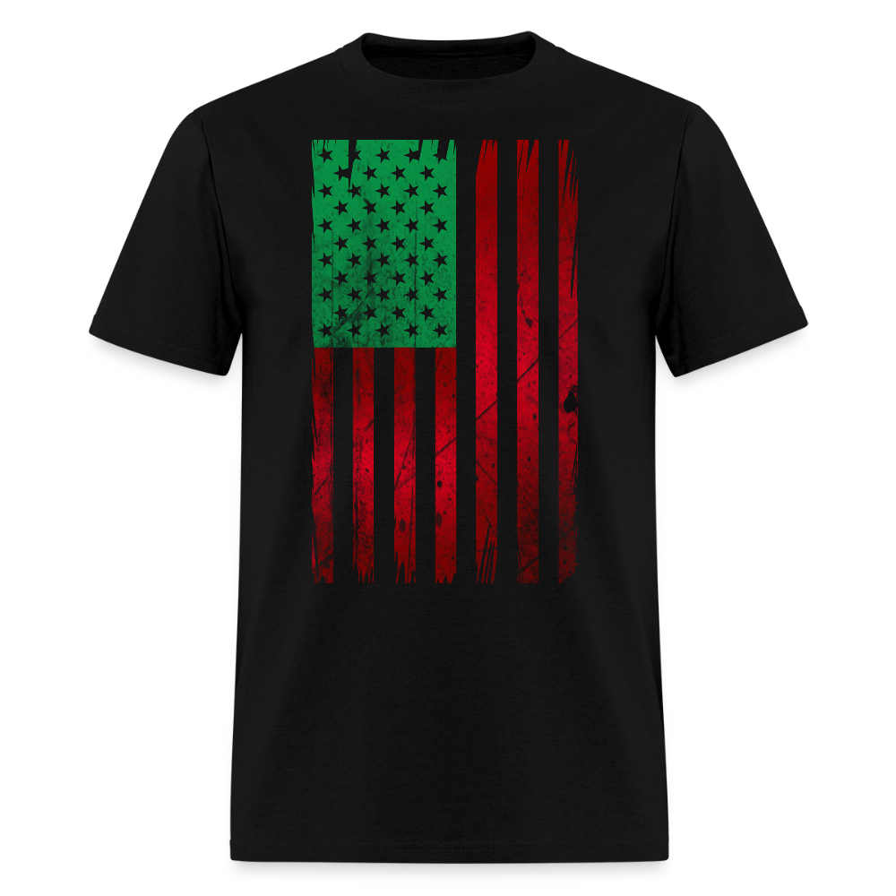 Pan African American Flag Juneteenth Pride T-Shirt - black