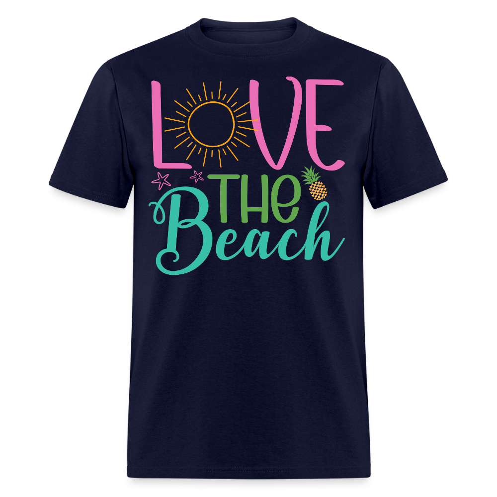 Love The Beach Summer Vacation T-shirt - navy