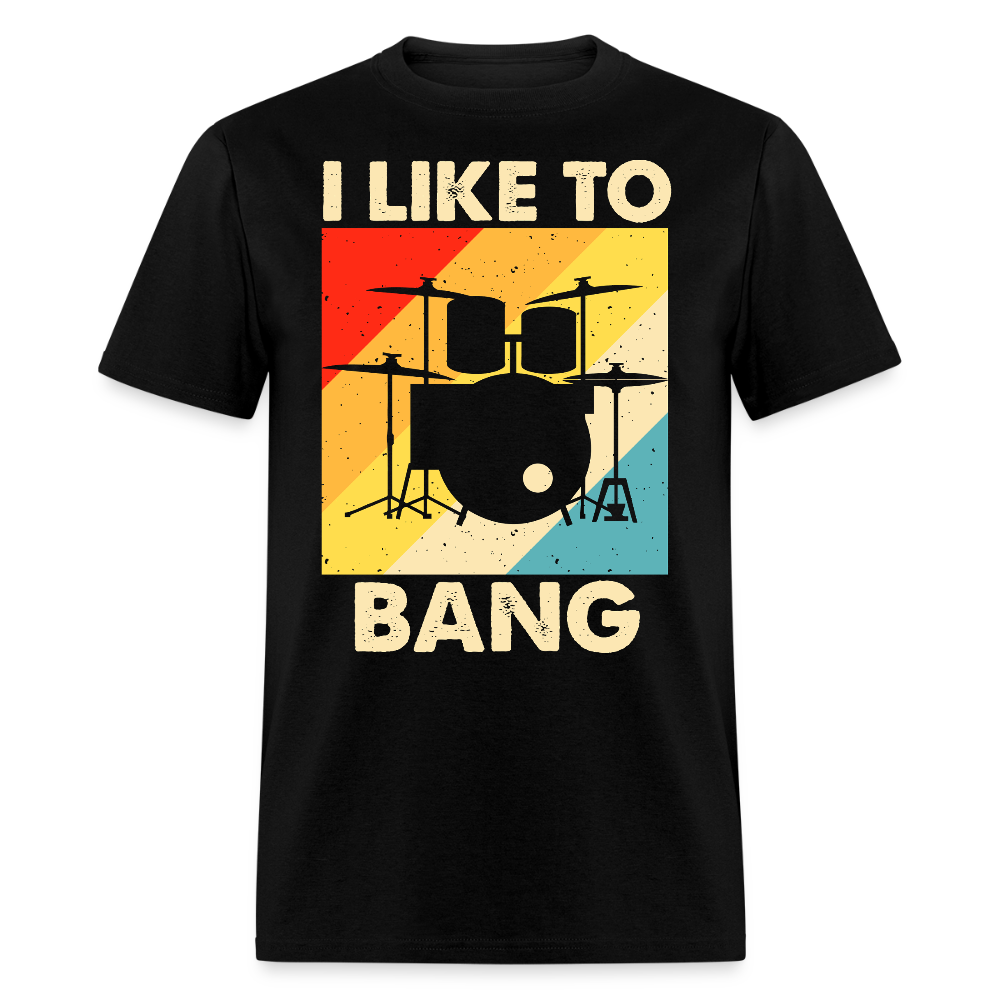 Retro Drum Kit Tee For Musicians T-shirt - black