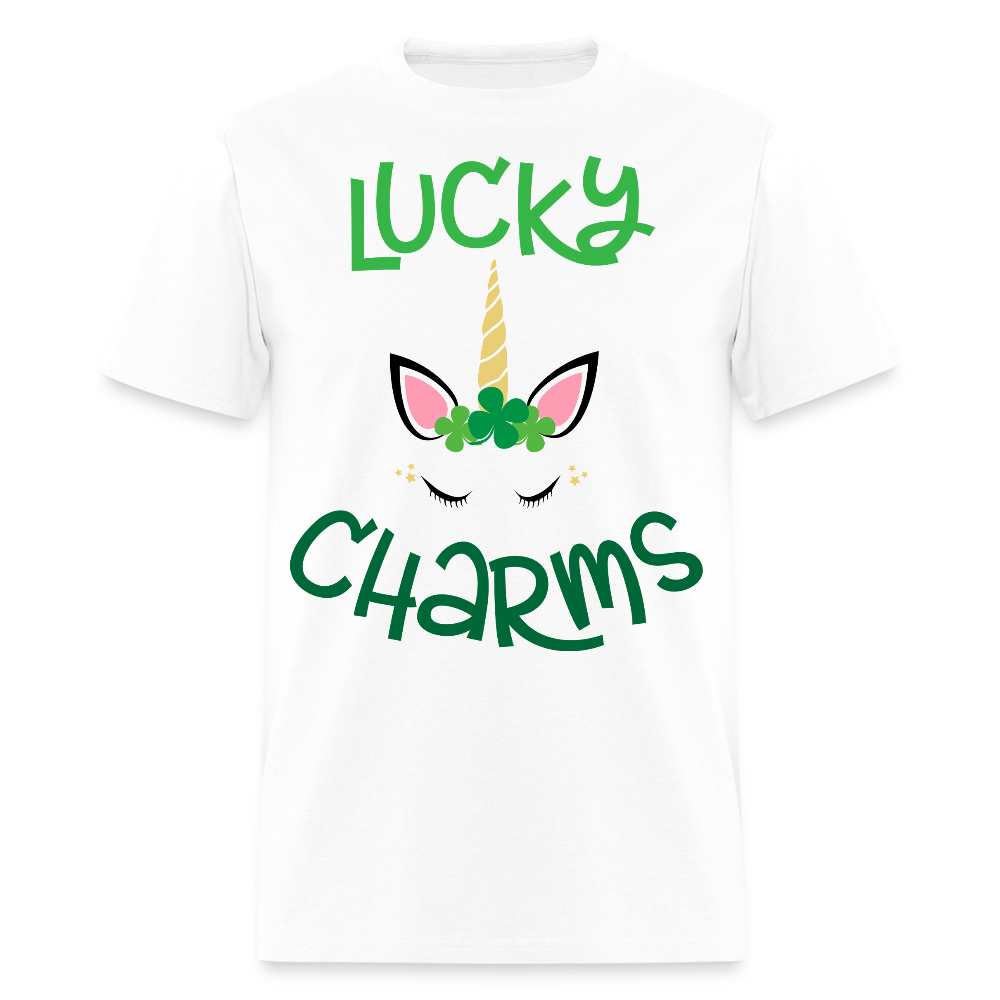 Lucky Charms Unicorn Tee For St Patty’s Day T-shirt - white