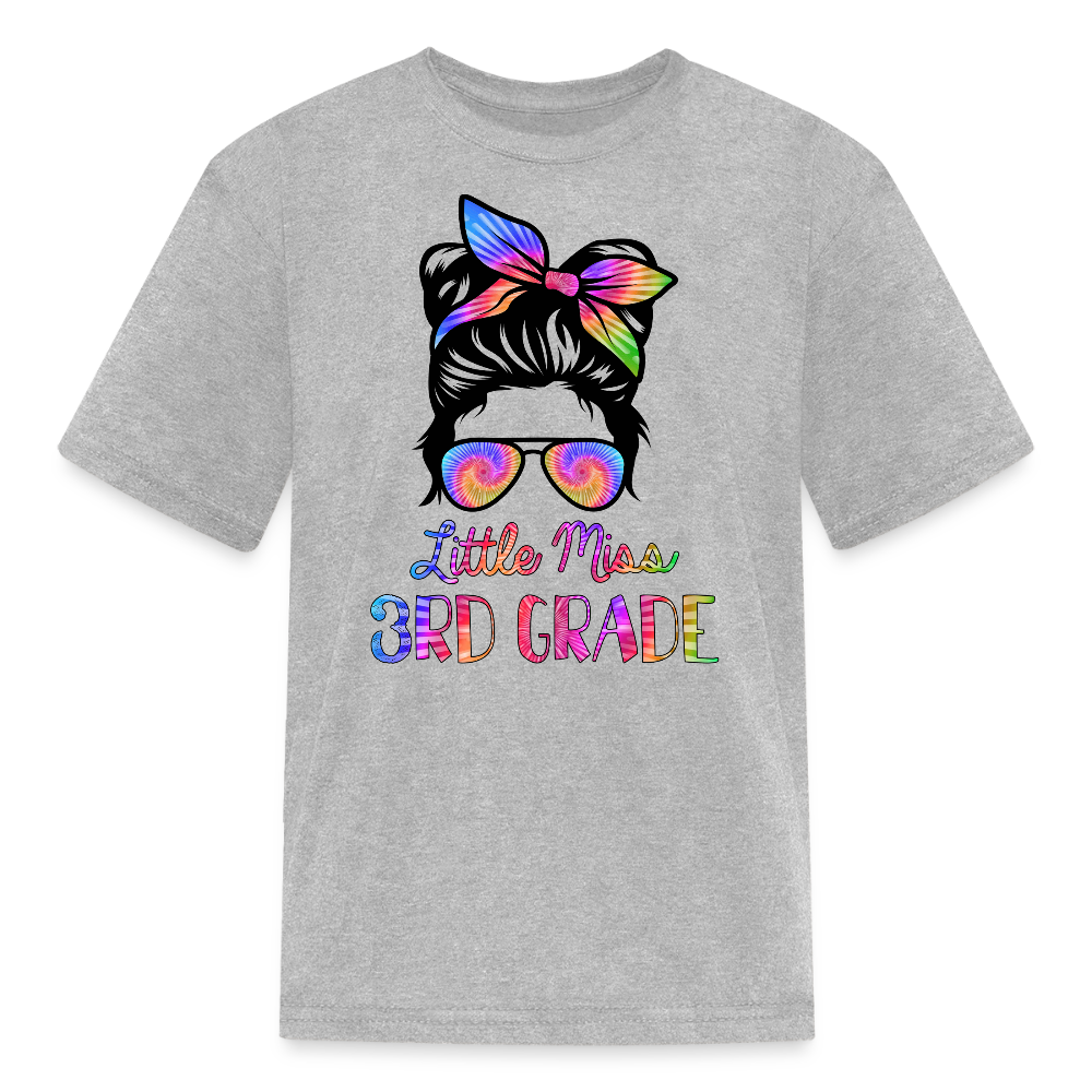 Little Miss 3rd Grade Back to School T-Shirt - heather gray