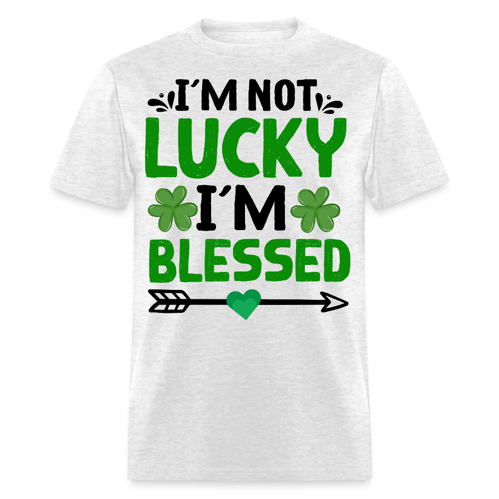 I’m Not Lucky I’m Blessed Christian T-shirt - light heather gray