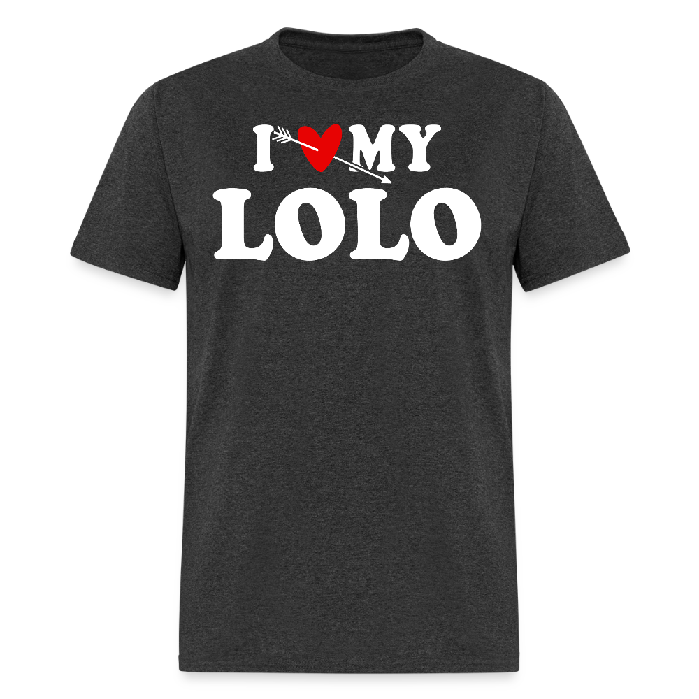 I Love My Lolo Filipino Family Gift T-shirt - heather black