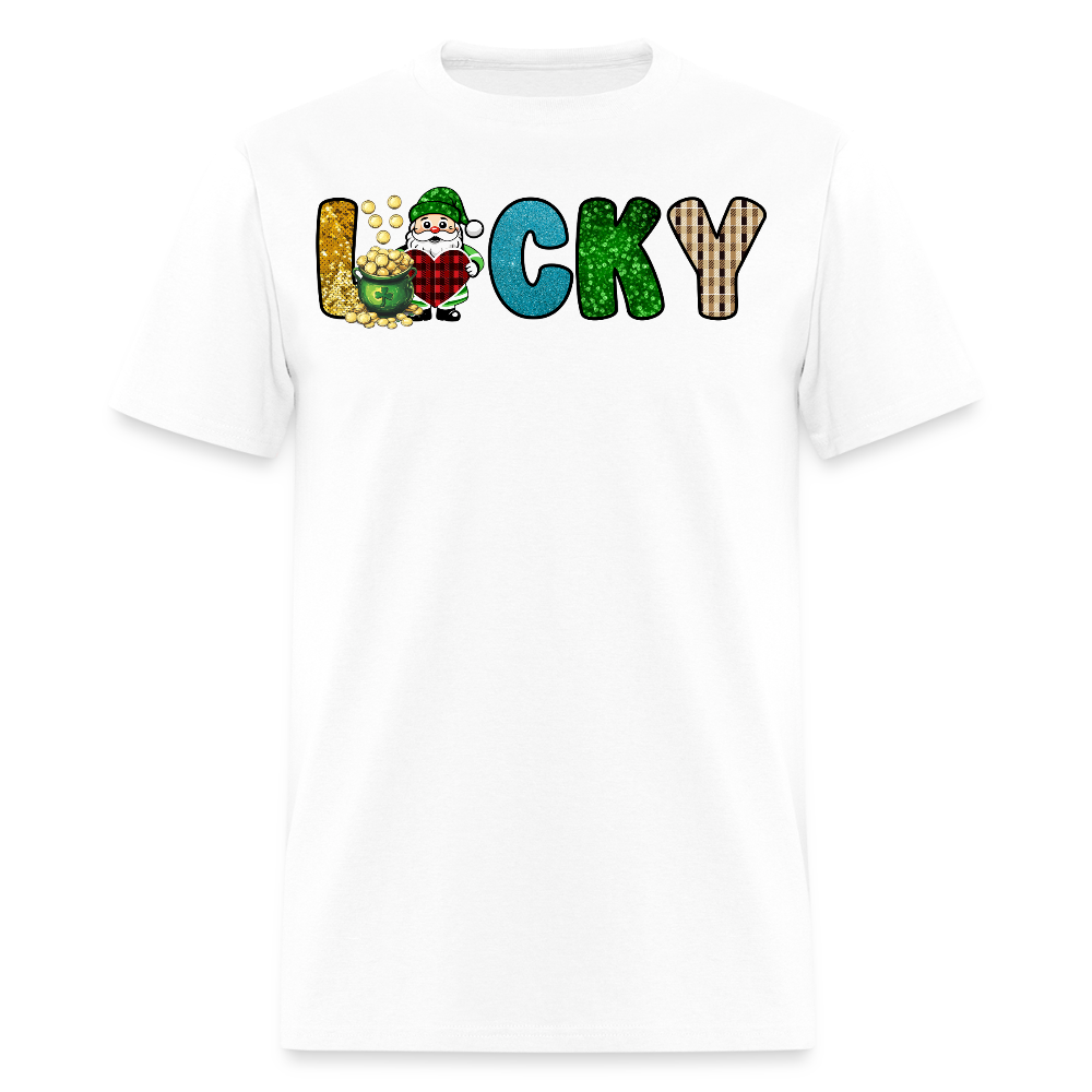 St Patrick’s Day Lucky Gnome T-shirt - white