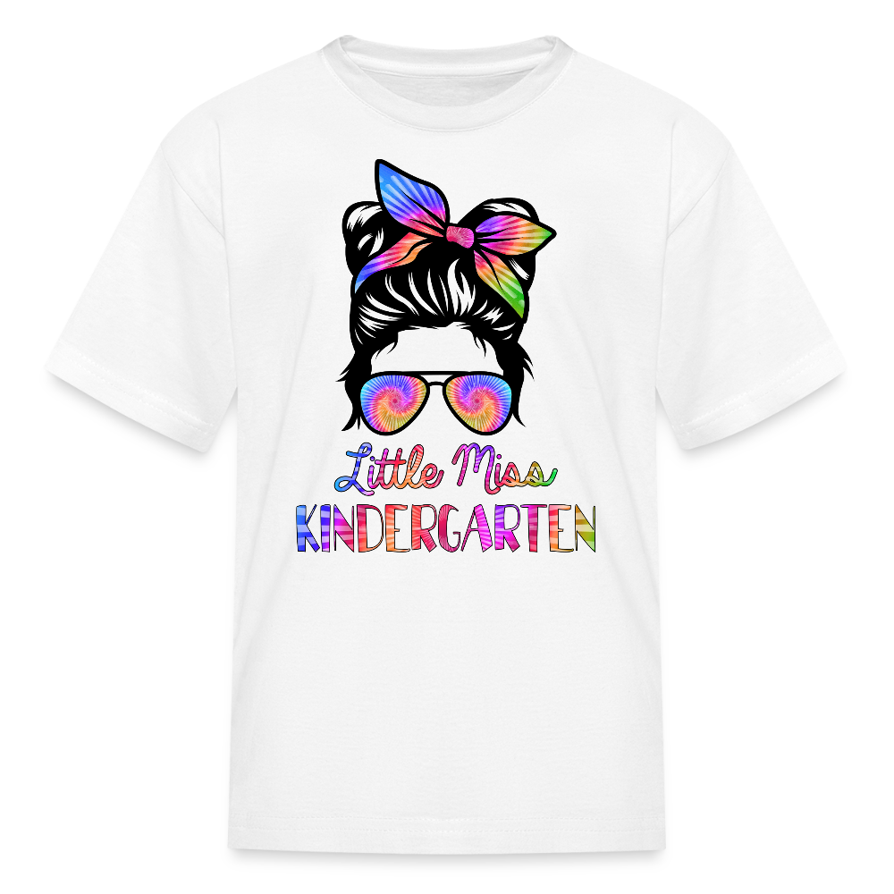 Little Miss Kindergarten Back to School T-Shirt - white