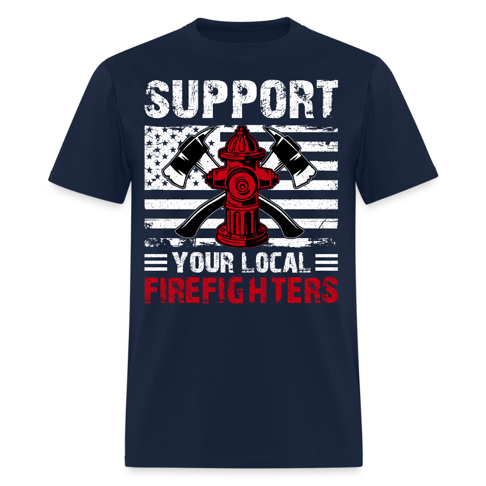Support Your Local Firefighters T-Shirt - navy