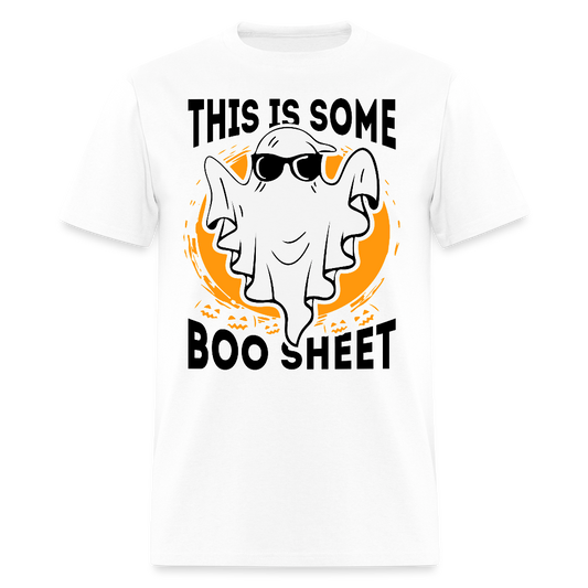 This Is Some Boo Sheet Cute Halloween T-Shirt - white