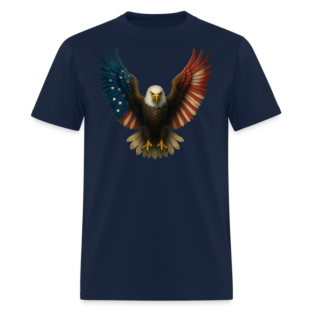 Patriotic Bald Eagle American Pride Patriotic T-Shirt - navy