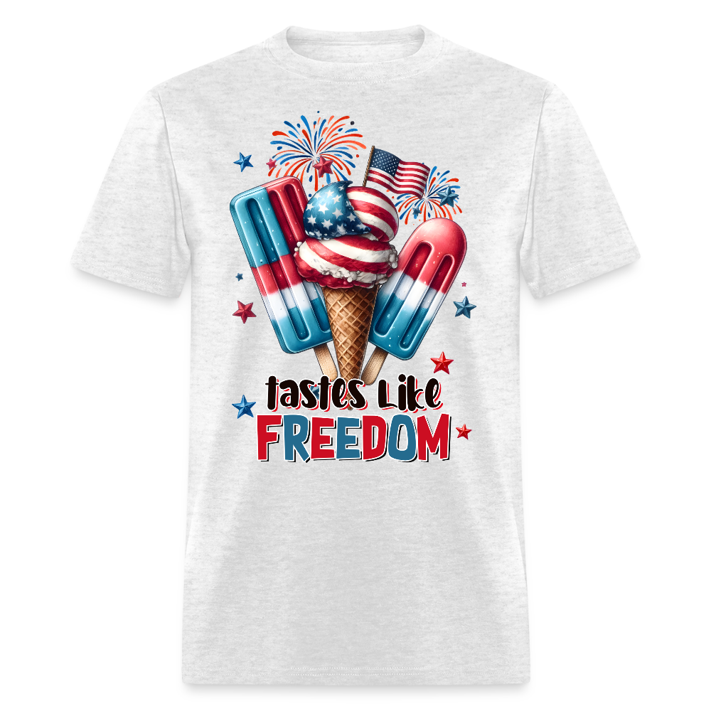 Tastes Like Freedom 4th Of July Ice Cream T-Shirt - light heather gray