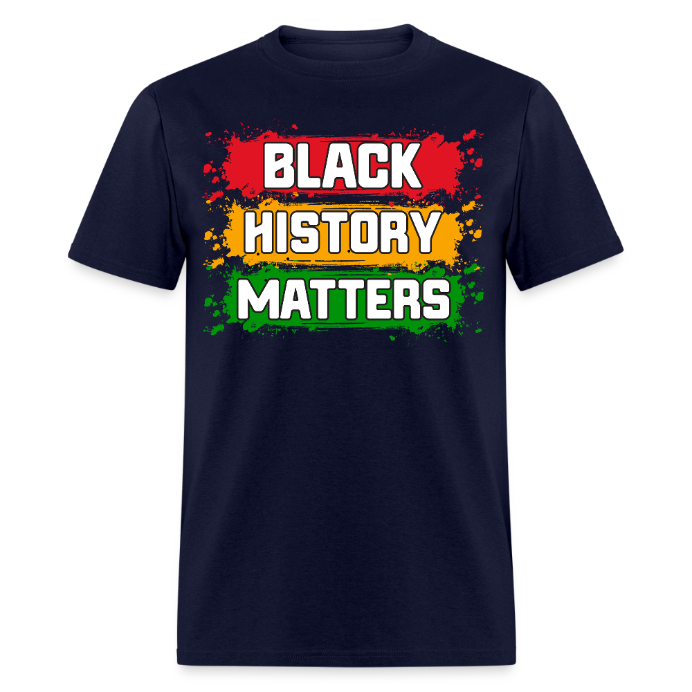African American Heritage Apparel for Black History Month Unisex T-shirt - navy