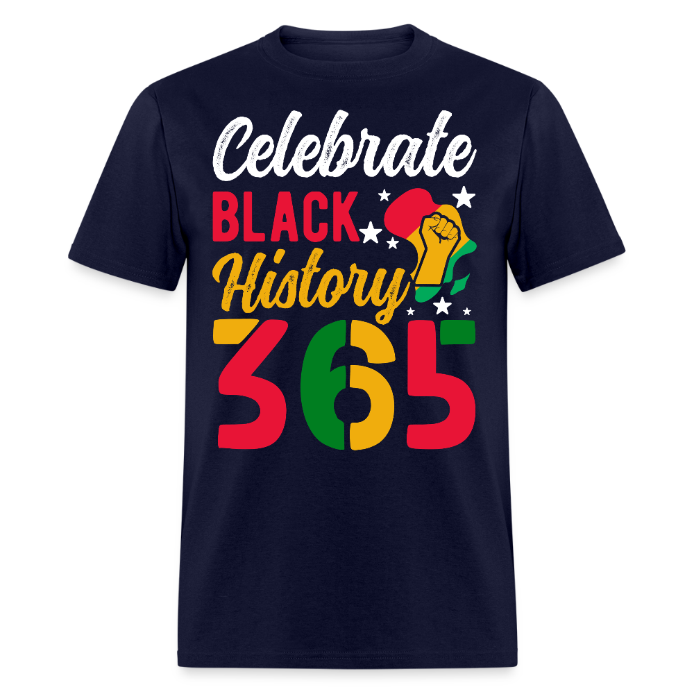 Celebrate Black History 365 Black Heritage T-shirt - navy