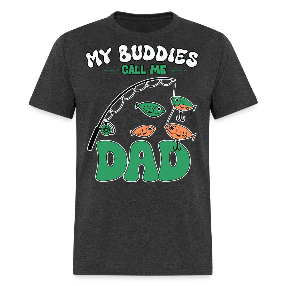 Father’s Day Gift For Fishing Dad T-shirt - heather black