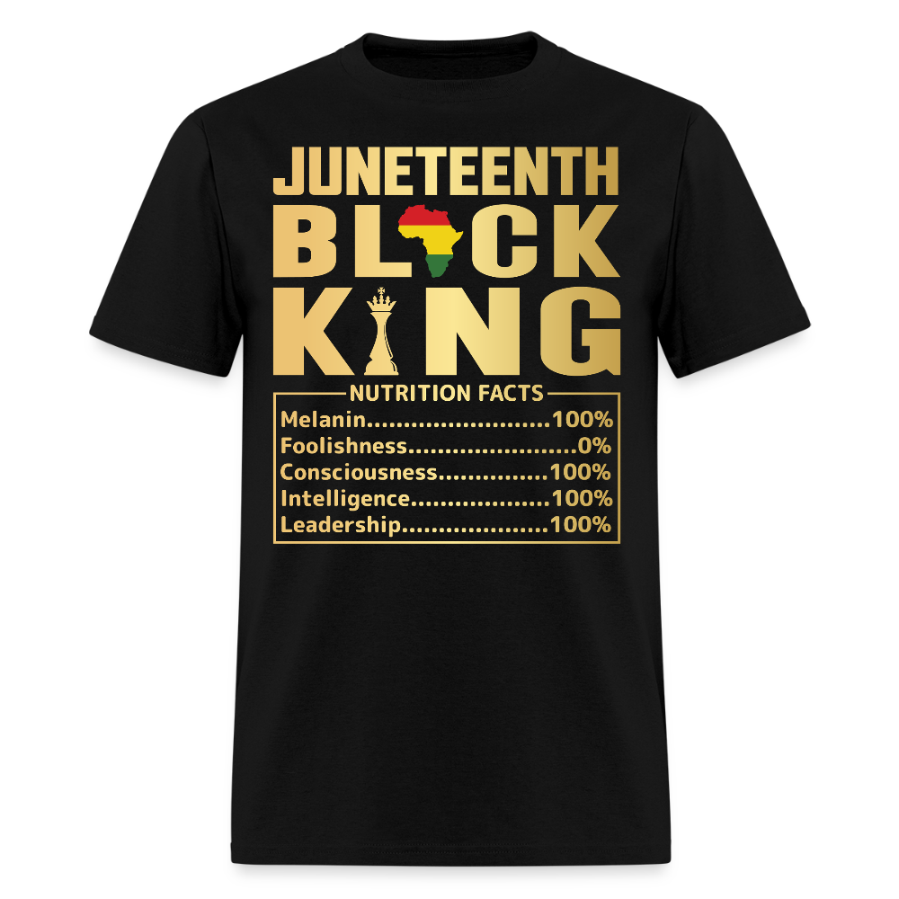 Juneteenth Black King Melanin Pride T-Shirt - black