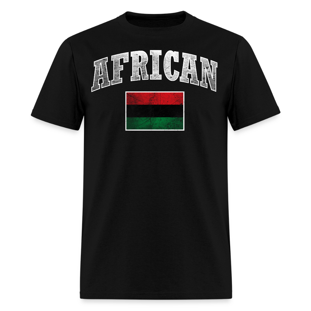 Red Black Green Flag African Heritage T-Shirt - black