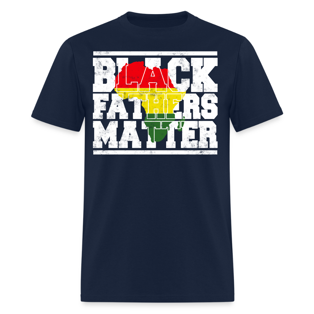 Black Fathers Matter African American Dad T-Shirt - navy