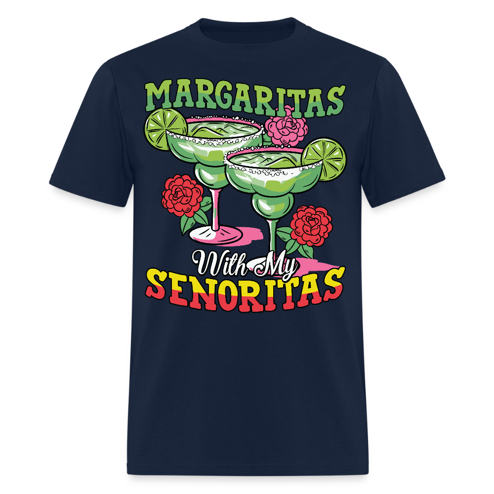 Senorita Margarita Graphic Tee Girls' Night Out Drinking T-shirt - navy