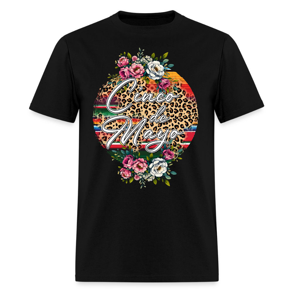 Cinco De Mayo Leopard Print Shirt Colorful Mexican Theme Women’s T-shirt - black