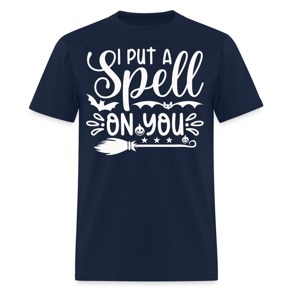 I Put A Spell On You Halloween Witch T-Shirt - navy