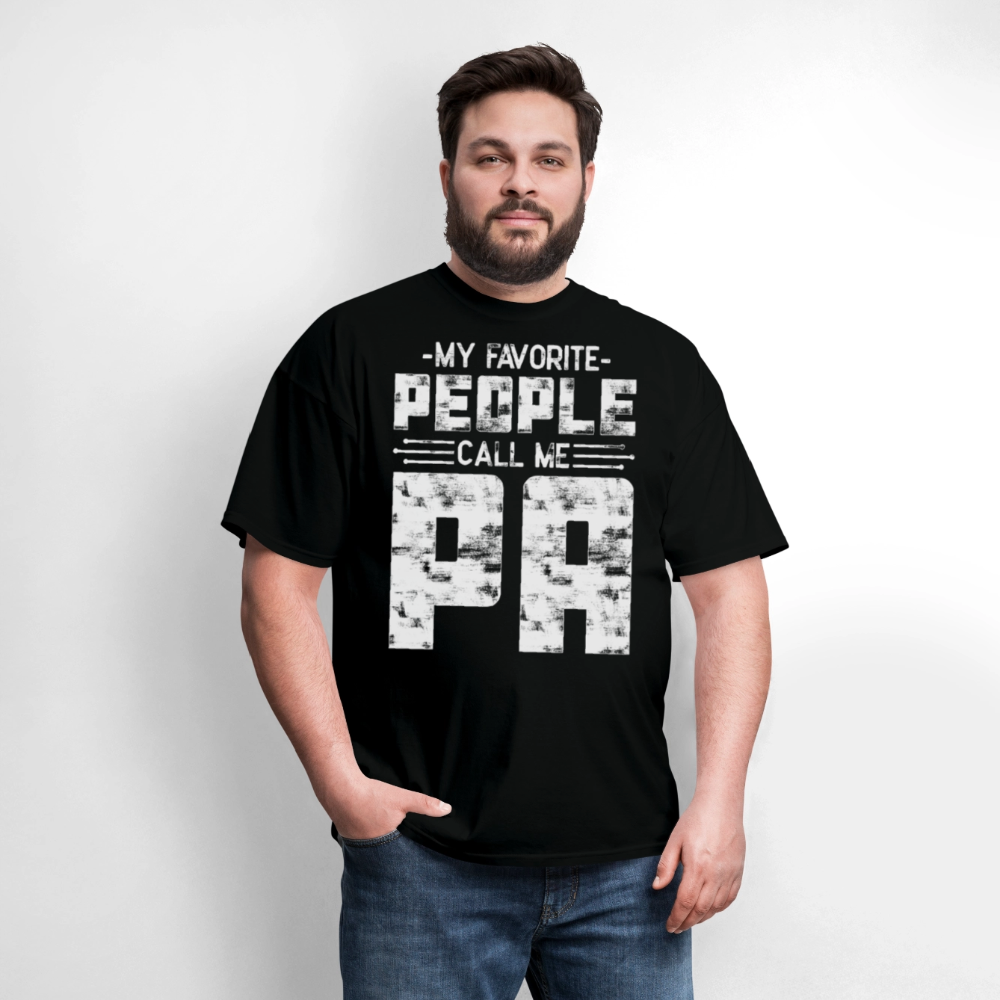 My Favorite People Call Me Pa Tee Grandpa Nickname T-shirt - black