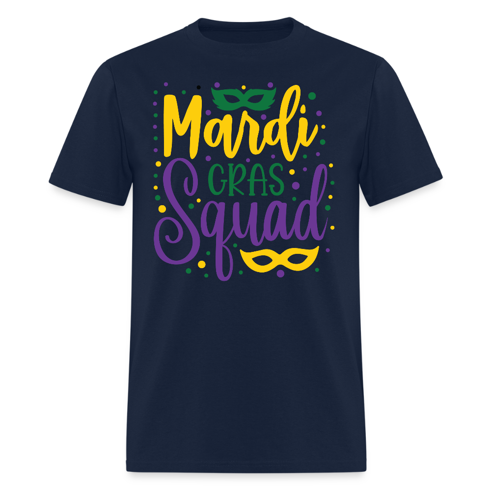 Mardi Gras Squad Matching Shirts Louisiana Carnival Party T-shirt - navy
