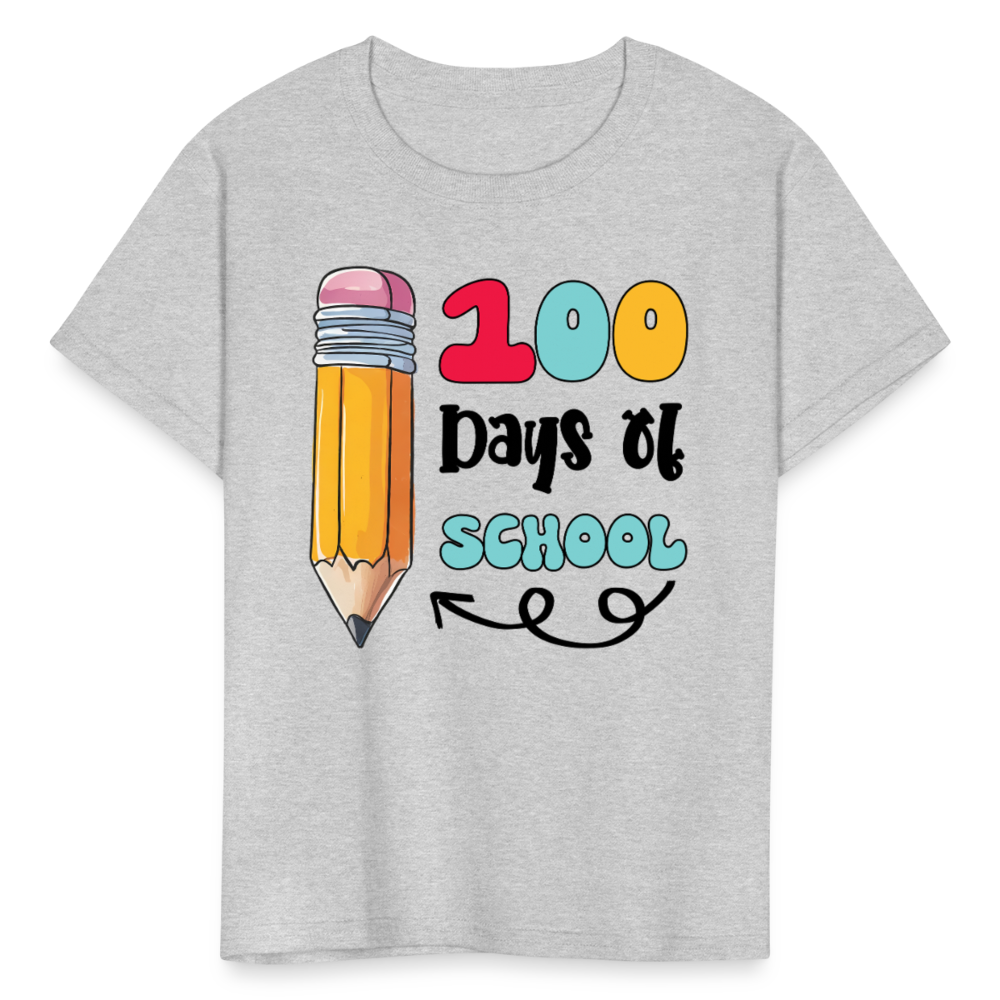 Funny 100th Day of School Shirts for Kids T-Shirt - heather gray