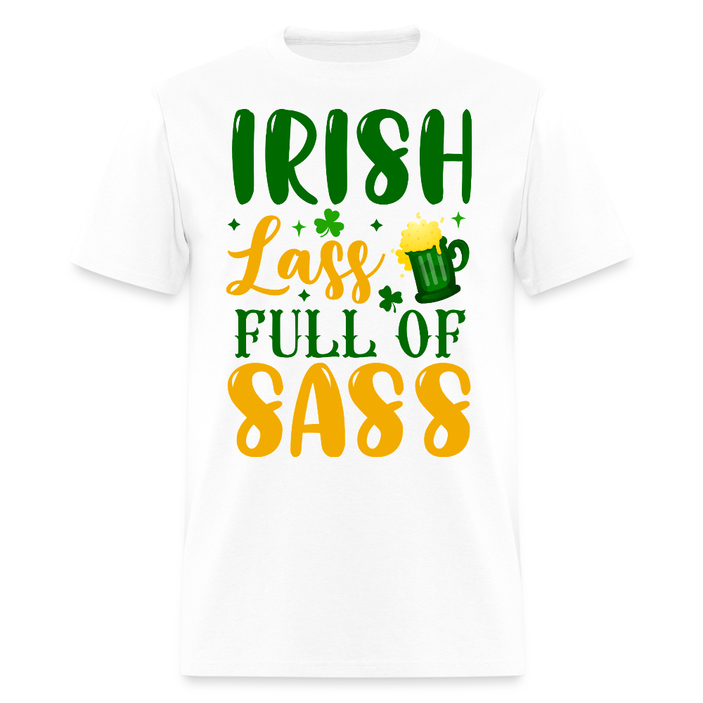 Irish lass St Patrick’s Day Tee Sassy Irish Girl T-shirt - white