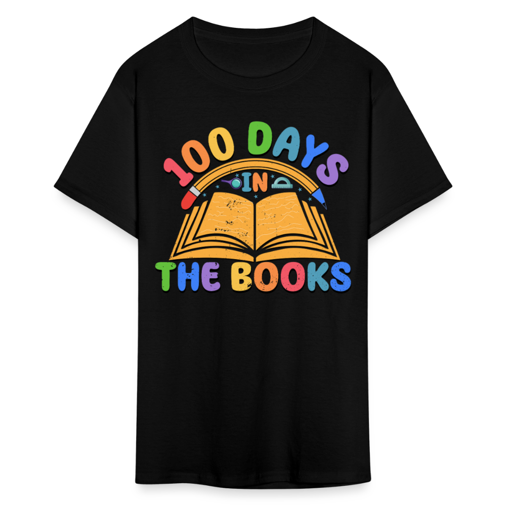 100 Days In The Books Reading Celebration Unisex T-shirt - black