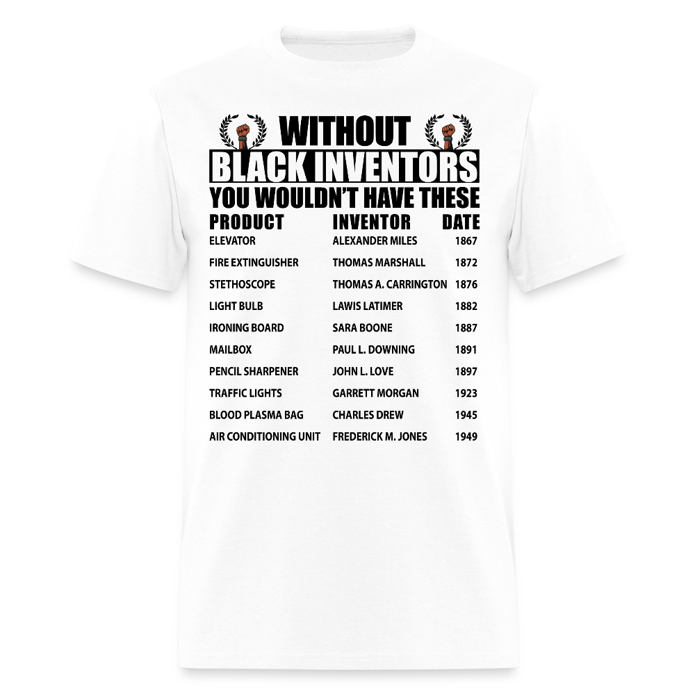 Black Inventors African American Inventions T-Shirt - white
