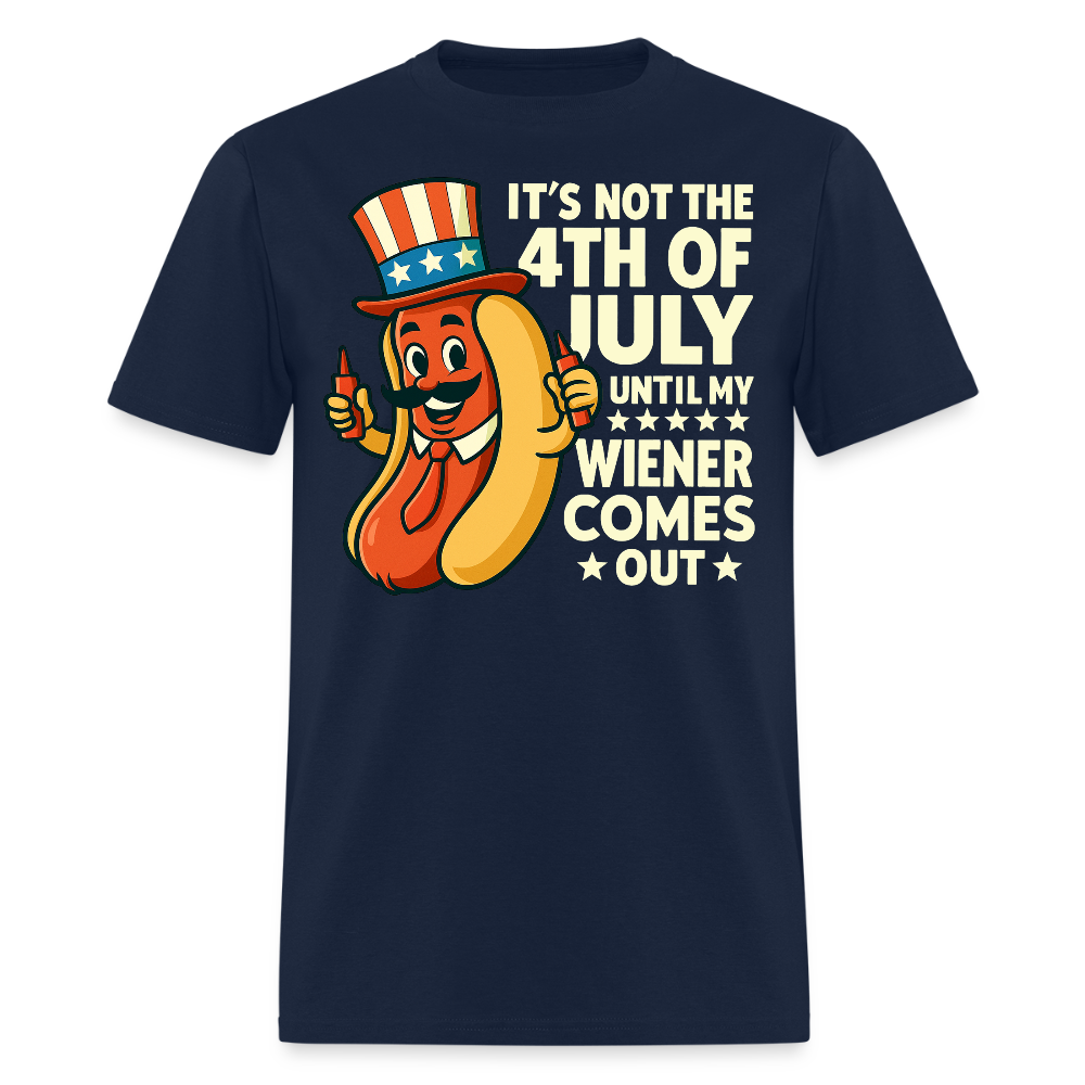 4th Of July Hot Dog Patriotic Duck T-Shirt - navy