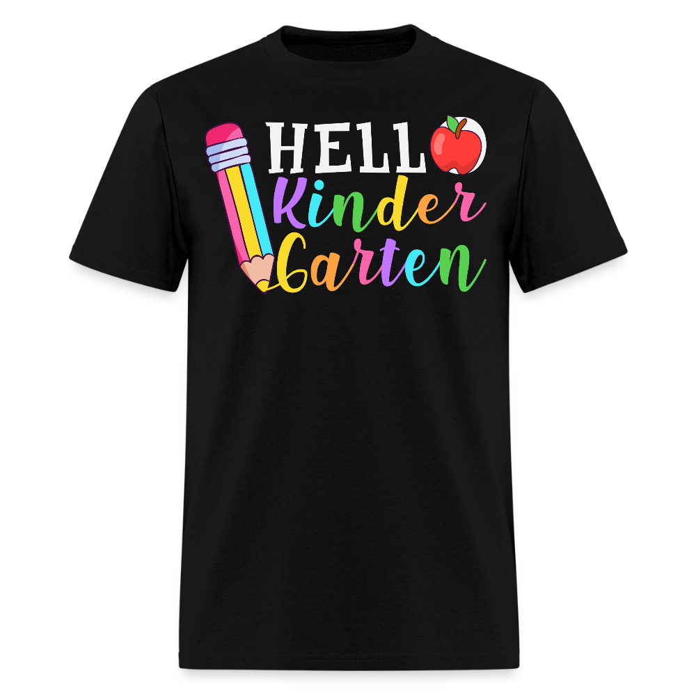 Hello Kindergarten Back To School T-Shirt - black
