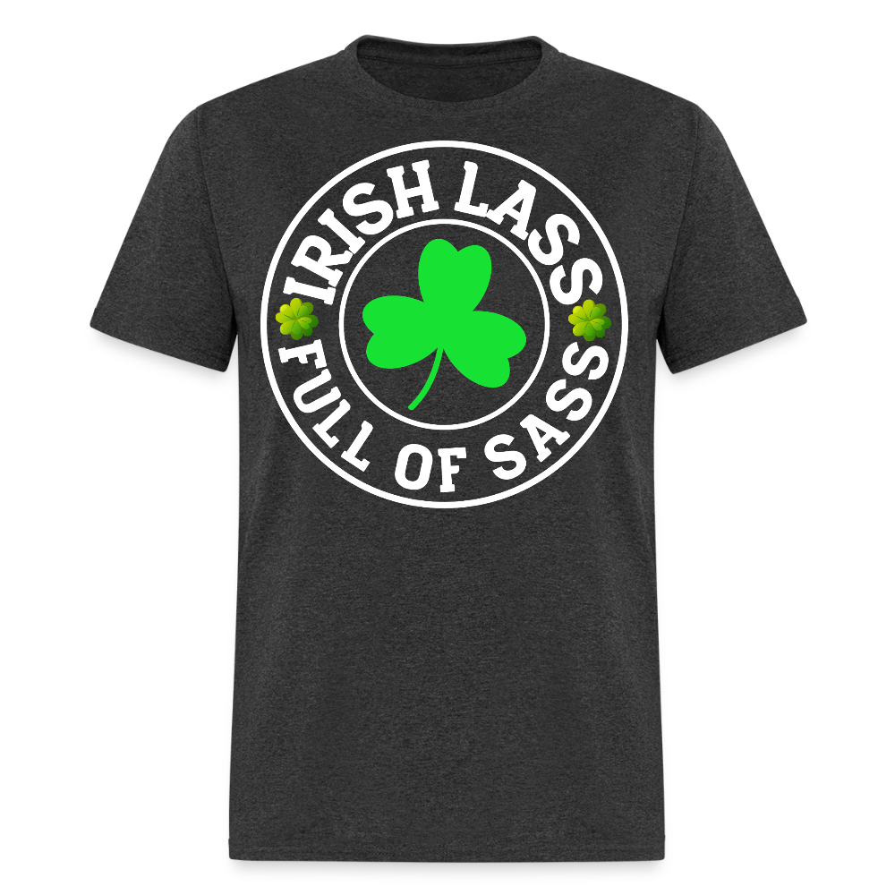 Sassy Irish Lass St Patrick’s Day T-shirt - heather black