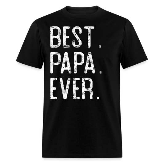 Vintage Distressed Papa For Father's Day T-shirt - black