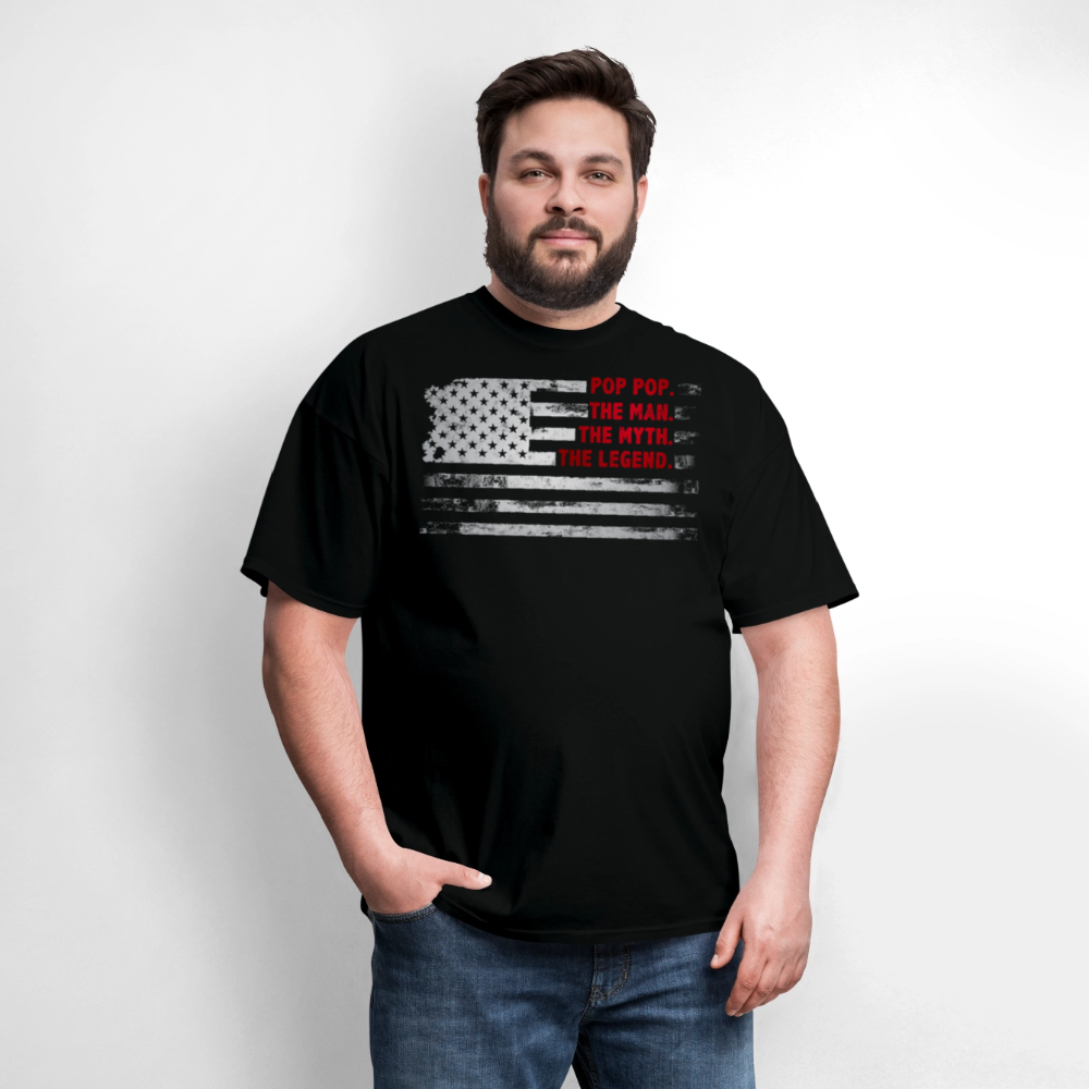 Patriotic Pop Pop The Man The Myth The Legend T-shirt - black