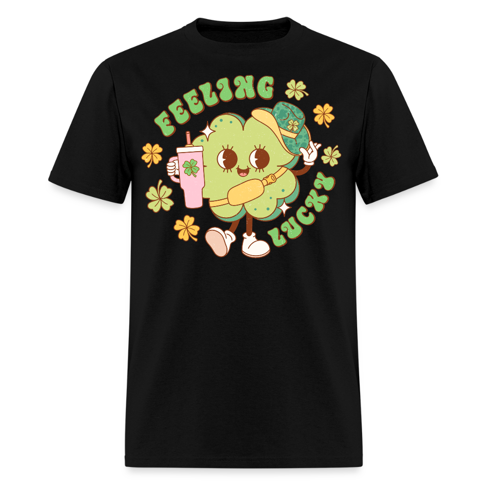 St Patrick’s Day Lucky Clover T-shirt - black