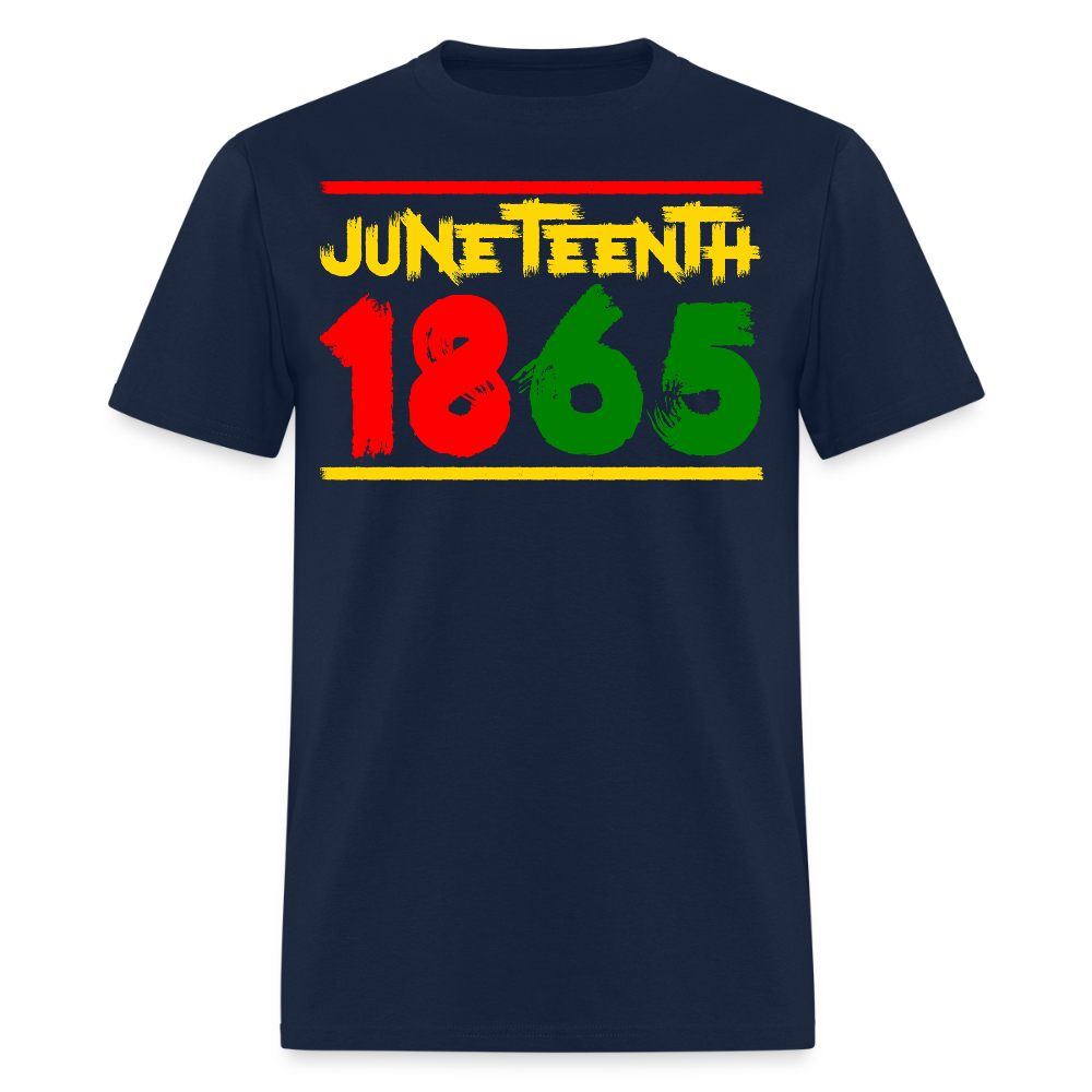 Juneteenth 1865 African American Heritage T-Shirt - navy