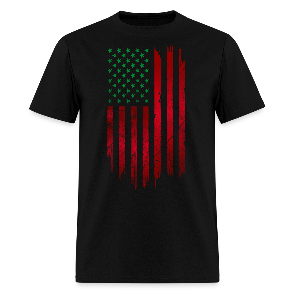 Pan African American Juneteenth Flag T-Shirt - black