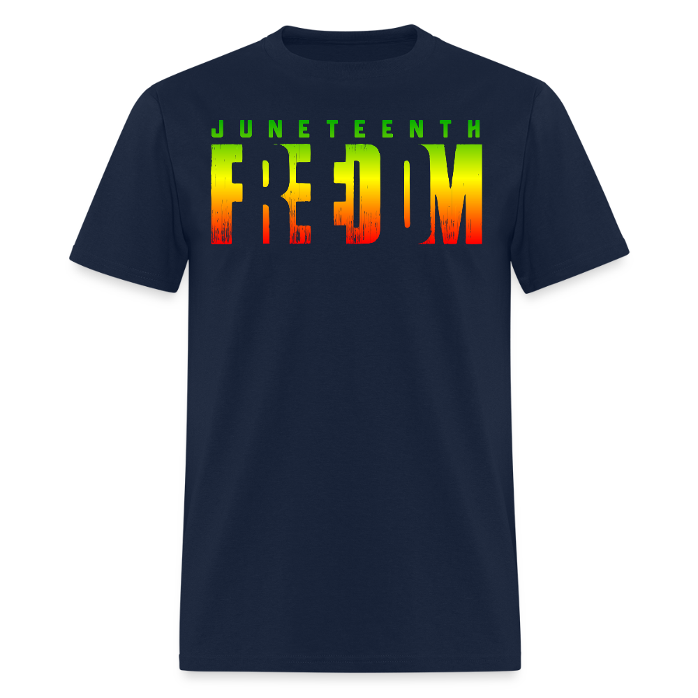 Juneteenth Freedom African American Heritage T-Shirt - navy