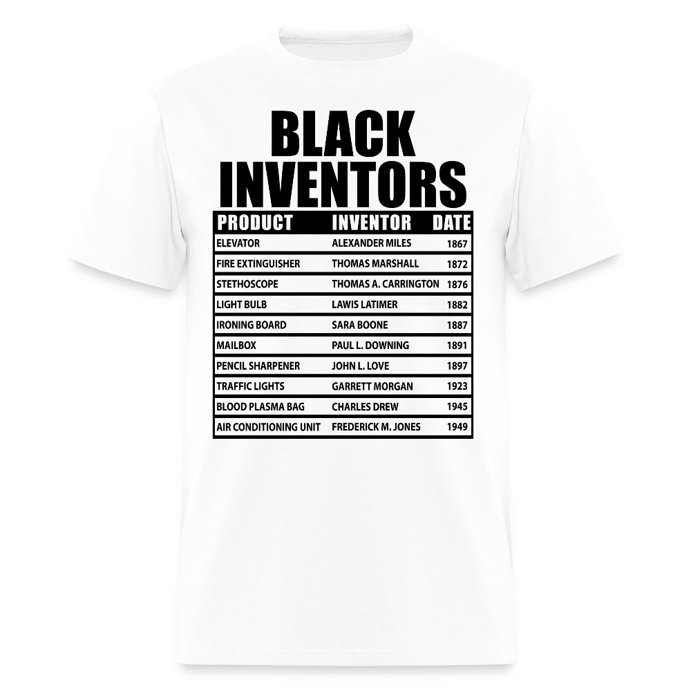 Black Inventors Tee Empowerment For Teachers T-Shirt - white