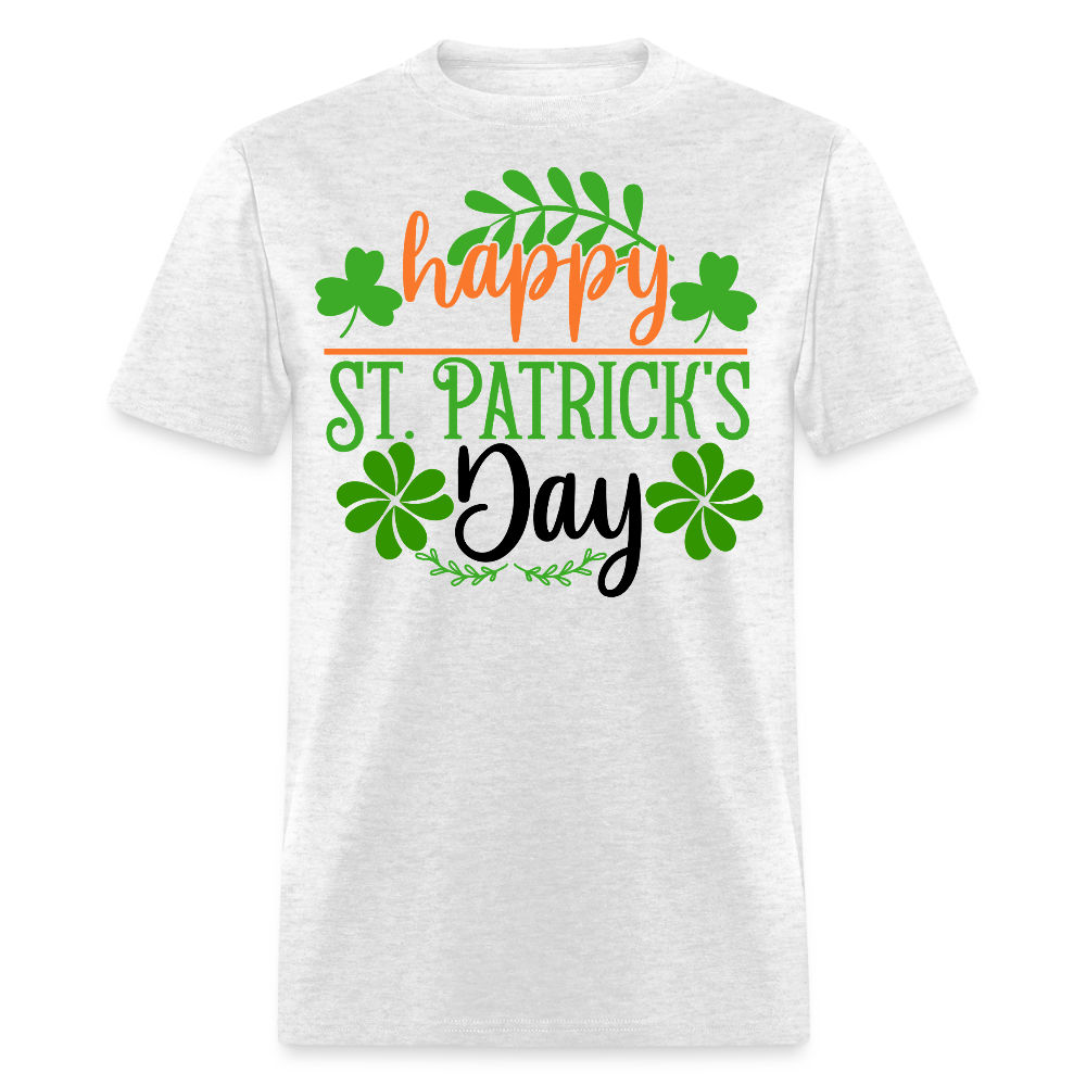 Green Clover St Patrick’s Day T-shirt - light heather gray