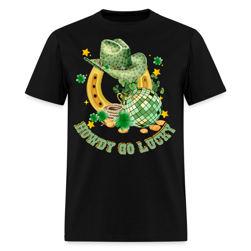 Howdy Go Lucky St Paddy’s Day T-shirt - black