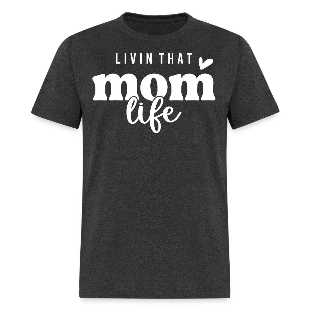 Cute Mom Life Graphic T-shirt - heather black