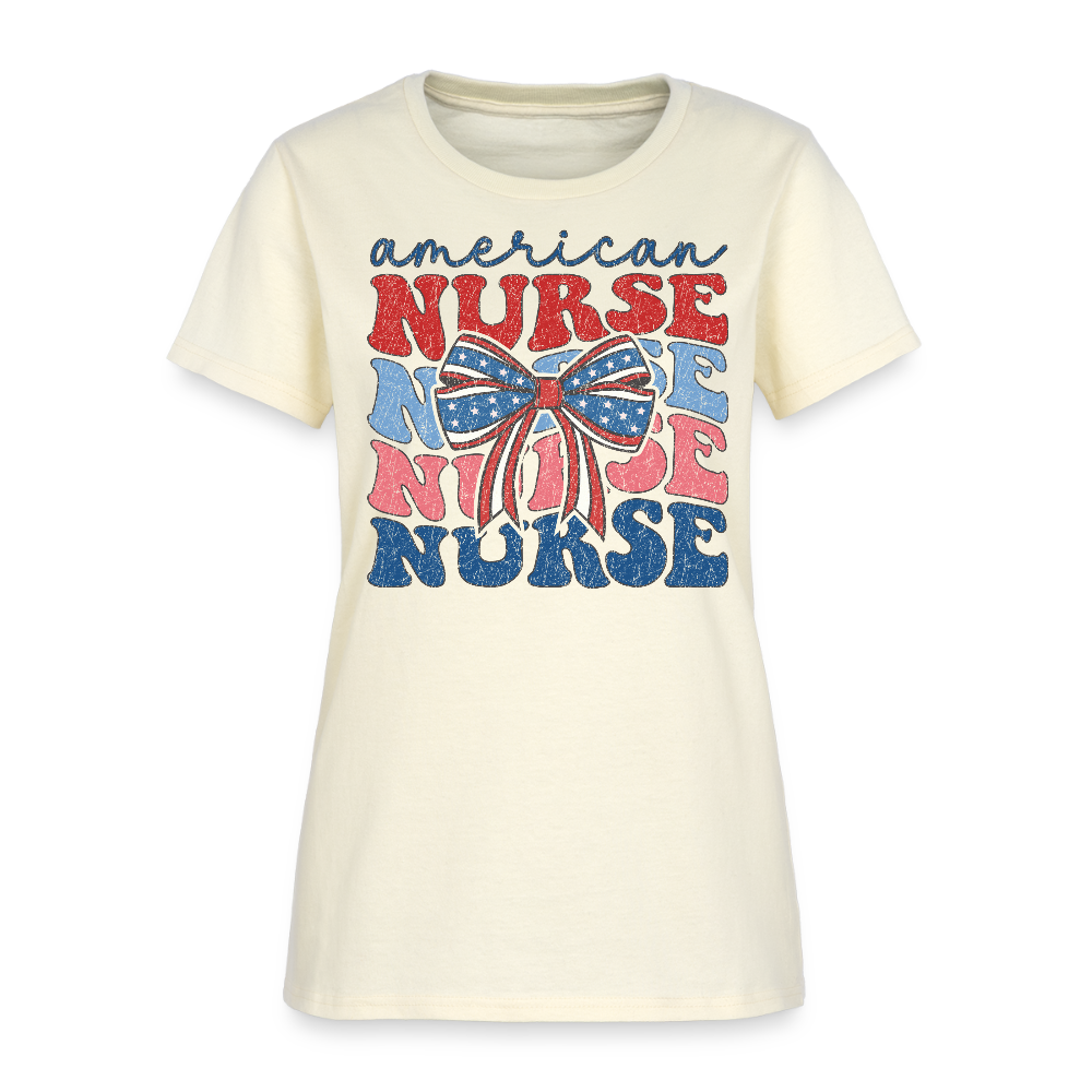 American Nurse Retro Fourth Of July Nurses T-Shirt - off white